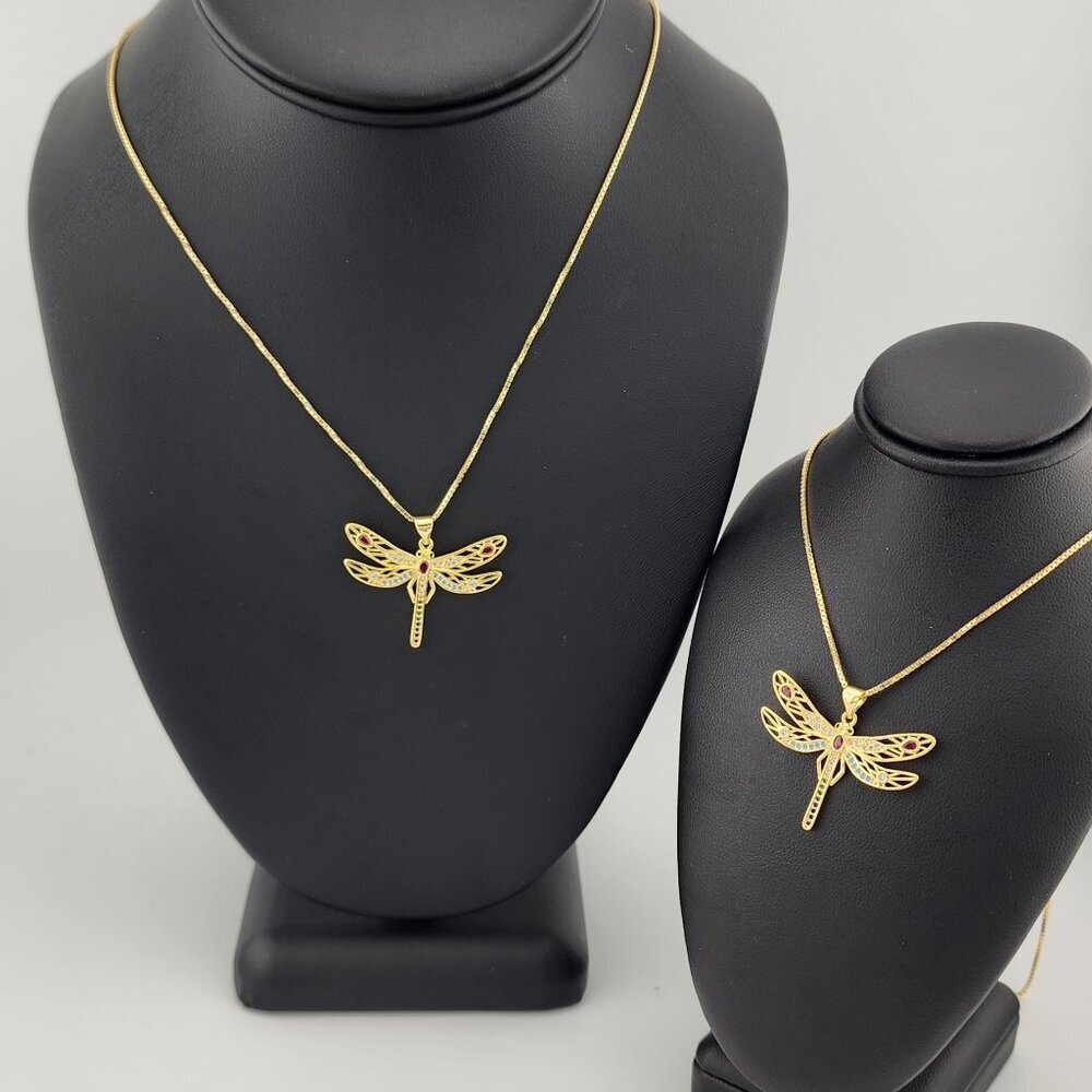 Last One Brand New Multi Colored DragonFly Necklace - Picture 8 of 12